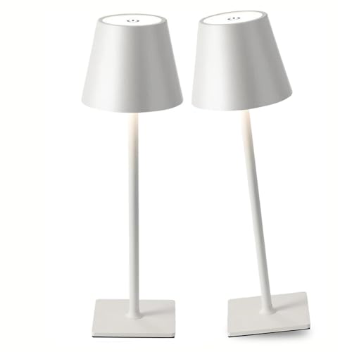 Lampada Da Tavolo Senza Fili Ricaricabile - 3 Modalità Luce, 3 Livelli Luminosità, Touch Control, 360° - Foto 2