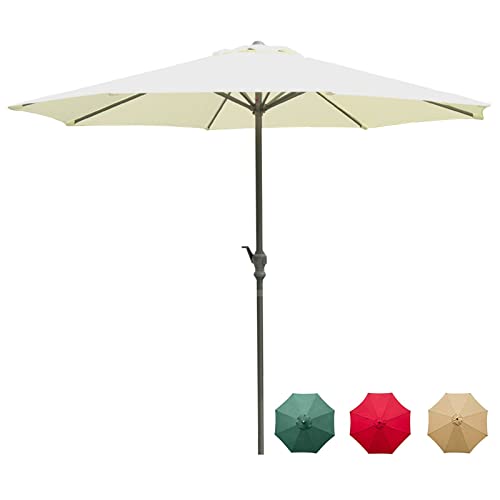 Parasol de jardin robuste CLSDRZC canopée étanche 8 côtes de qualité