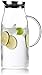 Glas-Teekanne Teekanne 1,8 L/Liter Karaffe Wasserkrug Borosilikat Saft Blume Getränk Glas Wasserkessel Big Outlet Wasserkrug Wärme Wasserdicht Teekanne Kaffee Saft Krug Tee Set (Größe: 1,8 l)