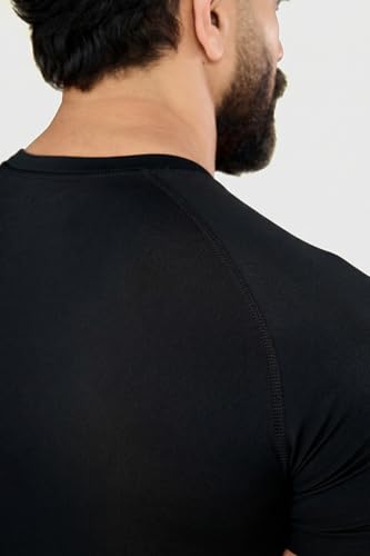 Image of FUAARK Men's Half Sleeve Compression T-Shirt - Athletic Base Layer for Fitness