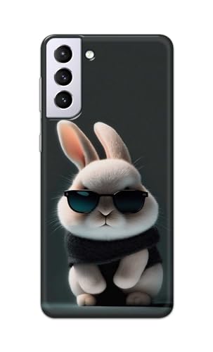 Image of PRINTFIDAA Printed Hard Back Cover Case for Samsung Galaxy S21 Plus 5G | S21+ 5G Back Cover (Cool Baby Rabbit) -112