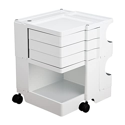 【B-LINE】[ ビーライン ] EU正規品 ボビーワゴン【2段3トレイ】ホワイト Boby Wagon B23 キャスター付 デザイナーズ キャビネット [並行輸入品]