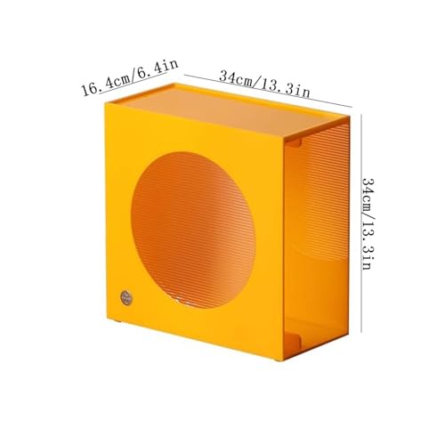 Caja de Vinilos para Evitar Daños: Almacenamiento de CD Acrílico Amarillo 3