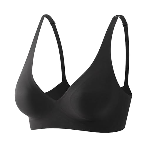 Sivara BH Nahtloser Komfort-BH Ohne Bügel V-Ausschnittohne Unsichtbar Push Up BHS Soft Seamless Minimizer Ohne Buegel Große Größen Anti-Sagging Bügelloser Bra
