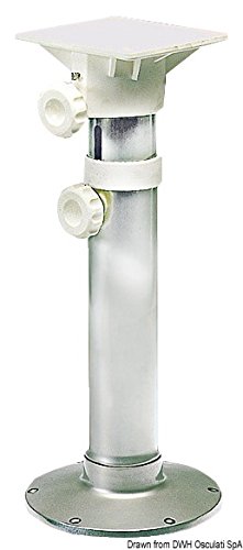 Support siège INOX OSCULATI réglable de 45 à 62 cm pour bateau