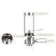 BRS Gaslaterne im Freien traumhafte Kerzen-Lampe tragbare Zelt-Laterne Glasmantel-Laterne Brs-hy-55 Grau BRS-55 1pc