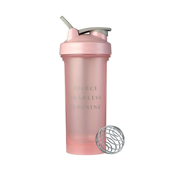 BlenderBottle Motivierendes Zitat Classic V2 Shaker-Flasche, perfekt für Protein-Shakes und Pre Workout, 794 ml, Fierce…