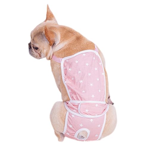 Uqezagpa 調節可能な犬用サスペンダー、女の子用おむつ、生理用ショーツ、犬用生理用パンツ、小さな子犬用生理用ブリーフ、ショーツ