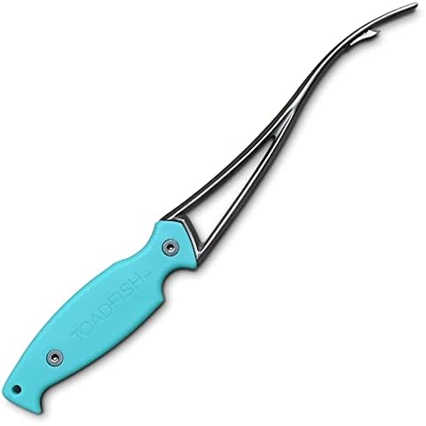 Toadfish Shrimp Deveiner Tool - Prawn & Seafood Peeler - Frogmore Shrimp Cleaner - Steel Butterfly Blade - Kitchen Essential - Ergonomic Handle - Stainless Steel - Full-Tang Strength Cover