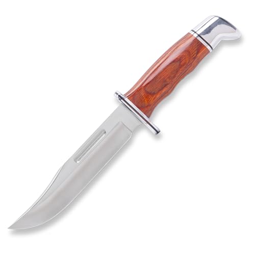 Buck Knives 119 Special Hunting Knife, 6' Fixed Blade, Full Tang Design, DymaLux Cocobolo Heritage Handle, 420HC Stainless Steel Clip Point Blade, Sheath Included, Knife Made in the USA, 7.5 oz
