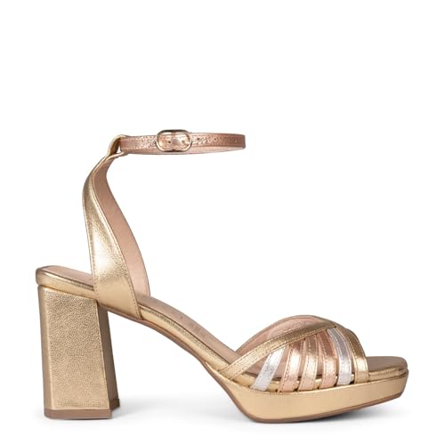 miMaO Sandalias de fiesta elegantes en piel Multimetal, EU 39