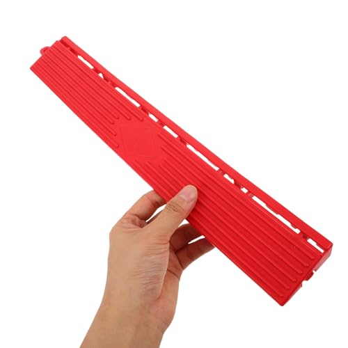 Rampa para bordes de suelo de garaje modular roja de plástico pack de 10 5