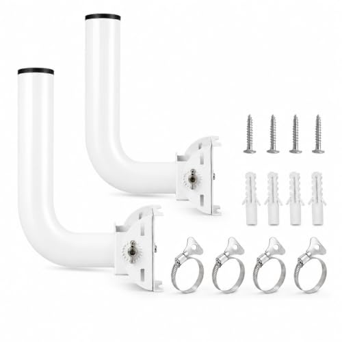 Image of 2Pack Universal Wireless Bridge Bracket Mount, Outdoor J Pole Antenna Mount