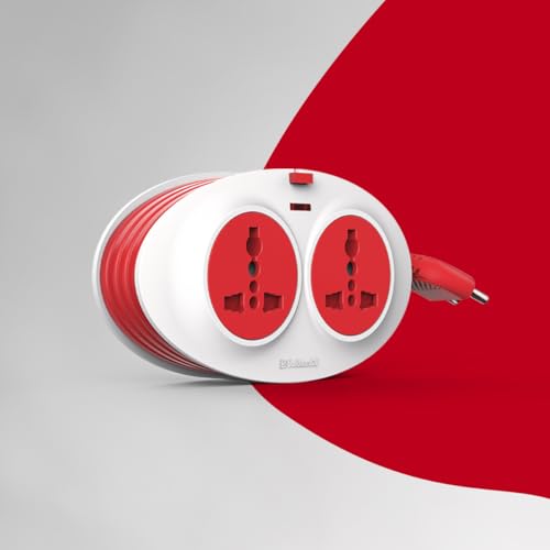 Gio 2-Pin Extension Board with 2.5 Meter Extension Cord | Universal Sockets | LED Indicator | Multi Plug Travel Adapter for Home Appliances