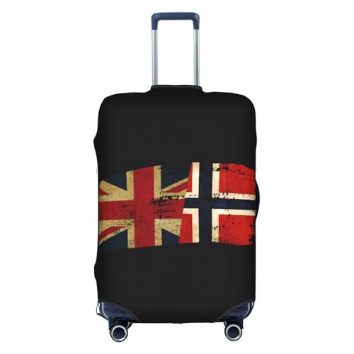 Travel Luggage Cover Norwegian Britain Flag Fashion Washable Baggage Suitcase Protector Fit For Luggage X-Large