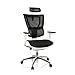 Produktbild hjh OFFICE 652732 Bürostuhl ERGOHUMAN Slim ergonomischer Bürostuhl mit Vollausstattung, Originales Design, Netz Schwarz/Weiß