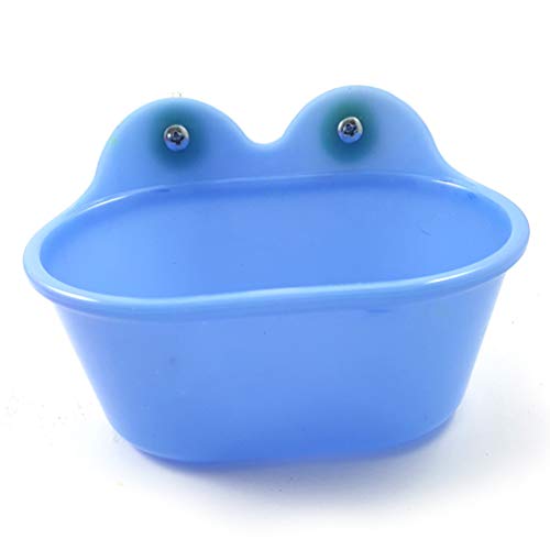 Image of Hypeety Bird Bath Tub Portable Bird Bath Small Bird Bathtub Bath Basin Parrot Supplies Bathing Tub Bath Box for Birds(Blue)