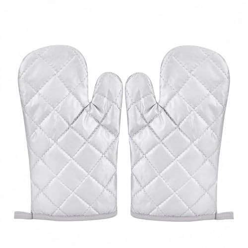 Topolenashop Guanti da Forno Professionali Resistenti al Calore – Set 2 Presine in Poliestere 26x16 cm – Protezione Alta Temperatura per BBQ, Camino, Griglia e Forno | 73188