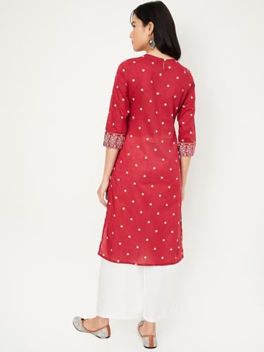 Image of Max Women's Cotton Regular Fit Casual Kurta
