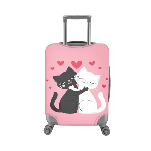 Image of Mumeson Cartoon Cat Luggage Covers Suitcase Protector Zipper Closure Suitcase Baggage Cover 18-32 inch Elastic Protect Luggages Protective