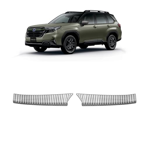 VKINGER スバル フォレスター 新型 SL系 パーツ ステップガード ラゲッジスカッフプレート ステンレス 2P インテリアパネル 内装 カスタム パーツ ドレスアップ アクセサリー (シルバーヘアライン)