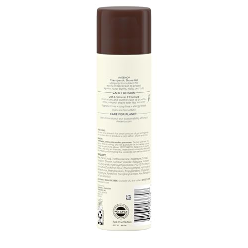 Aveeno Therapeutic Shave Gel with Oat and Vitamin E to Help Prevent Razor Bumps, Soothes Dry Skin and Provides a Close, Smooth Shave with Less Irritation, Fragrance-Free, 7 oz (Pack of 2) - image 5