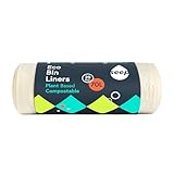 Seep Biodegradable 20 x 70 Litre Bin Bags - Eco Friendly Bin Liners - Large Kitchen Bin Liners - 70L Biodegradable Clear BinBags - 1 Roll