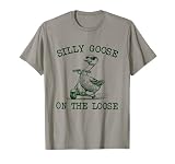 Funny Silly Goose On The Loose Silly Goose Boy Girl Kids T-Shirt