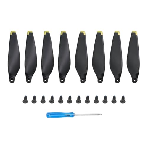 Namvo 8-teiliges Propellerset für Drohnen, austauschbare, geräuscharme Flügelpropeller mit Schraubendreher und 12 Schrauben, Drohnenzubehör in Schwarzgold Namvo 8-teiliges Propellerset für Drohnen, austauschbare, geräuscharme Flügelpropeller mit Schraubendreher und 12 Schrauben, Drohnenzubehör in Schwarzgold