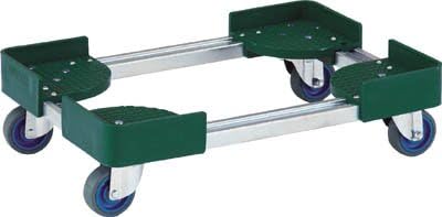 トラスコ中山 (TRUSCO) 業務用 伸縮式コンテナ台車 スチール4輪タイプ FCD-3060SUS 344-8908 伸縮式コンテナ台車 （ステンレス4輪タイプ・ストッパー付