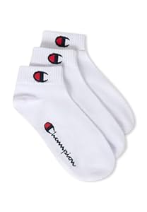 Champion Unisex Basics 3pk Quarter Socken, Weiß, 35-38 EU