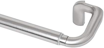 Umbra Twilight Single Curtain Rod Set – Wrap Around Design is Ideal for Blackout or Room Darkening Panels, 28-48, Nickel