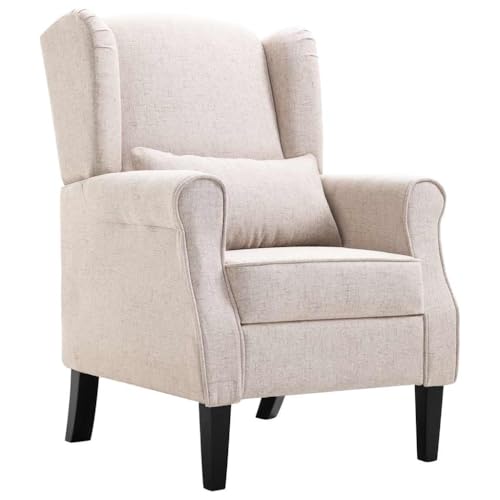 FWIKDUN Fauteuil rembourré avec dossier et design patchwork en tissu, fauteuil avec coussin pour bas du dos, style maison de campagne pour salon, style maison...
