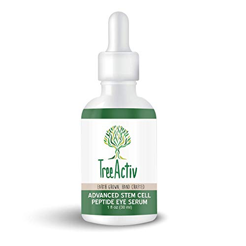 TreeActiv Advanced Stem Cell Peptide Eye Serum | Vitamin C + Hyaluronic Acid Treatment for Eyebags, Puffiness, Wrinkles, Fine Lines, & Dark Circles | Anti-Aging Gel for Men & Women | 60-Day Supply