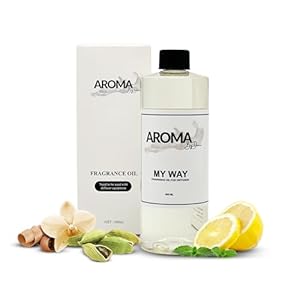 My Way Fragrance Oil Blend – Aromatherapy Scent Diffuser Oil – Luxury Hotel Inspired Essential Oil Diffuser – Lush Leather, Sandalwood, and Warm Amber Scented Oil – 500mL