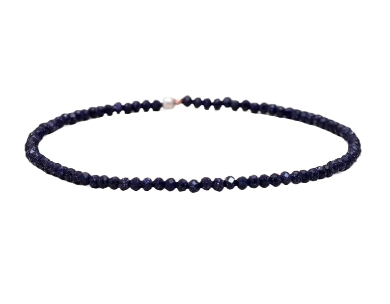 Blue Sunstone cristal de guérison pour bracelet lithothérapie extensible unisexe