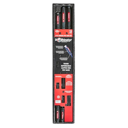 Image of Mayhew Tools 61366 Dominator Pry Bar, Red, 5-Piece Curved