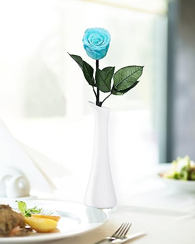 Image of Sky Blue Flowers for Delivery Prime, Preserved Blue Roses Flower Gifts for Women, Real Roses Single Rose Gifts for Her, Mom Birthday Gifts from Daughter, Valentines Flowers