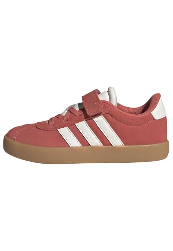 adidas VL Court 3.0 Hook and Loop Shoes Kids Schuhe, Preloved Scarlet/Core White/Bright Red, 30.5 EU