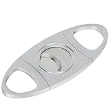 HUACAYO Cortador de puros, acero inoxidable, hoja de doble corte, caja de regalo