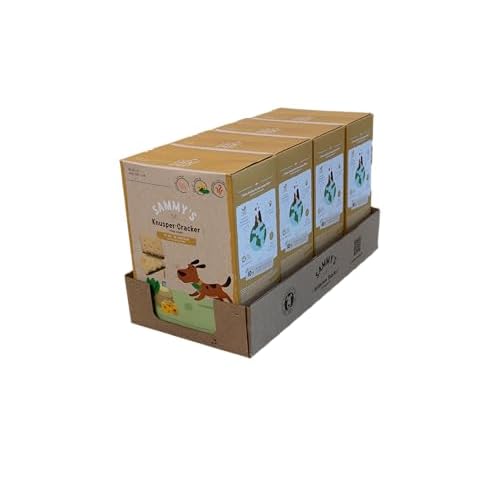 MERVELA® Käse-pops Snack-pops für Hunde, 100% natürlich, Cheesy Puffs (100 Gramm) 3 Sammy´s Knusper-Cracker | Herzhafte Snacks für Hunde | Knusper-Cracker mit Käse- und Spinatfüllung | 4 x 1 kg