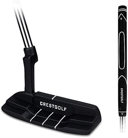 Crestgolf 35 Inch Acero Inoxidable Inserto de Golf Putter Negro del Hombre Rio