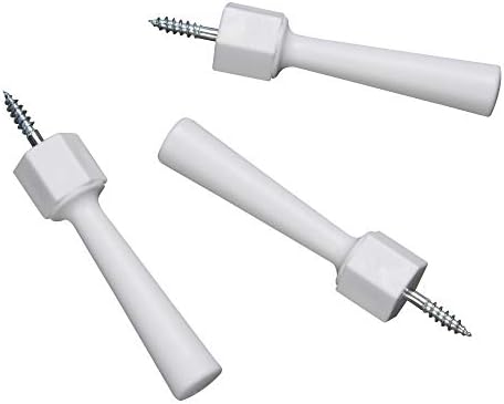 KidCo S610 Soft Jamb Door Stop, White, 3 Count, Plastic Durable Easy Installation to Protect Wall and Door