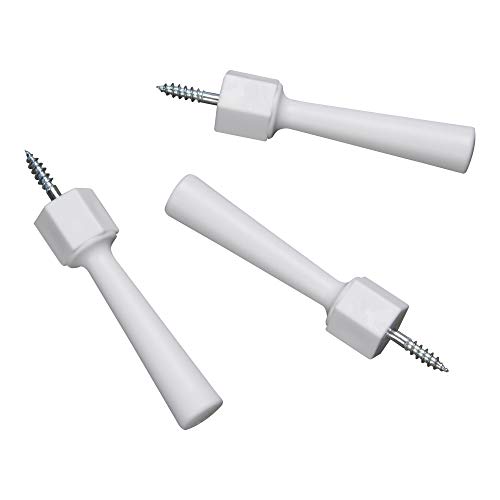 KidCo S610 Soft Jamb Door Stop, White, 3 Count, Plastic Durable Easy Installation to Protect Wall and Door