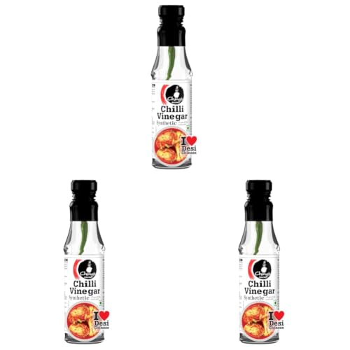Image of Ching's Secret White Chilli Vinegar, With Green Jwala Chilli, Bold and Intense flavour, 170ml (Pack of 3)
