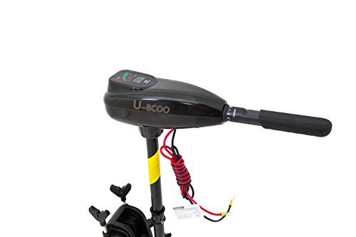 U-BCOO 8 Speed Saltwater Transom Mounted Electric Trolling Motor Fishing Boat Outboard Motor Kayak (L-12V-36lbs)