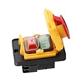 Interruptor de botón electromagnético para KJD22 220V 6 pines IP54 clasificado para uso en máquinas de torno y varias herramientas eléctricas industriales