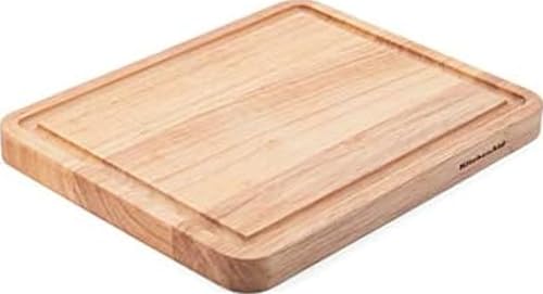 KitchenAid Classic Rubberwood Cutting Board with...