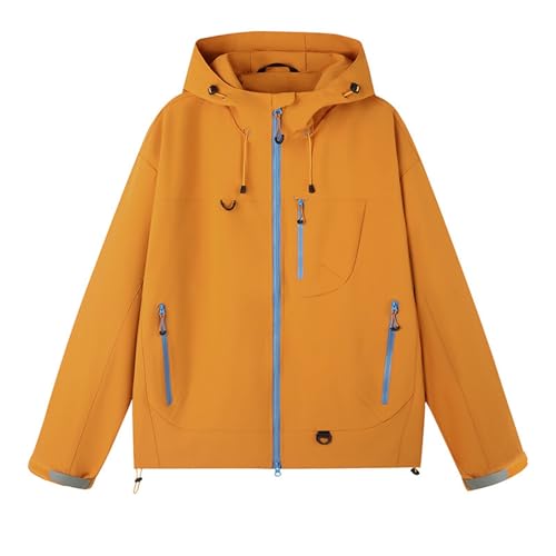 Veste coupe-vent unie pour femmes avec capuche intégrée et fermeture éclair - 2