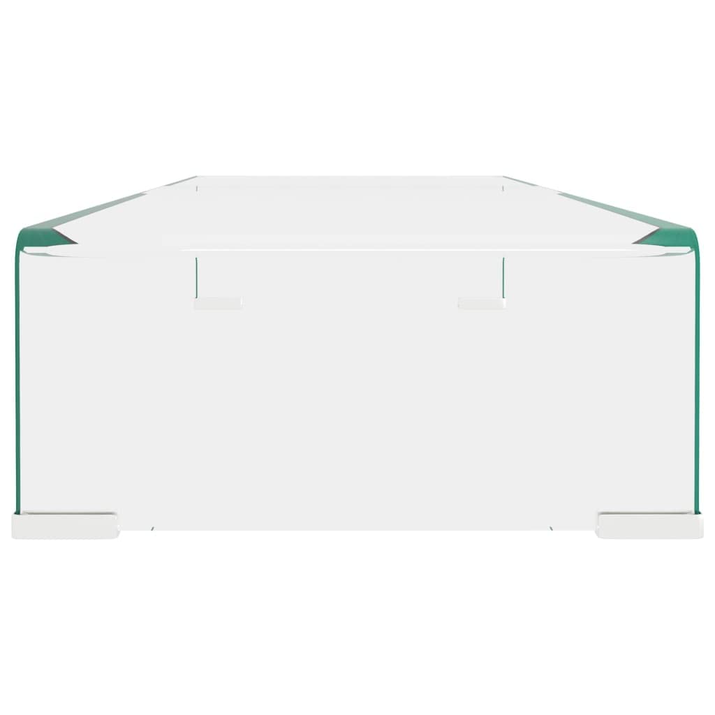 vidaXL Mobile Porta TV Trasparente 80x30x13 cm Mobiletto Supporto Rialzo Vetro